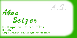 akos selzer business card